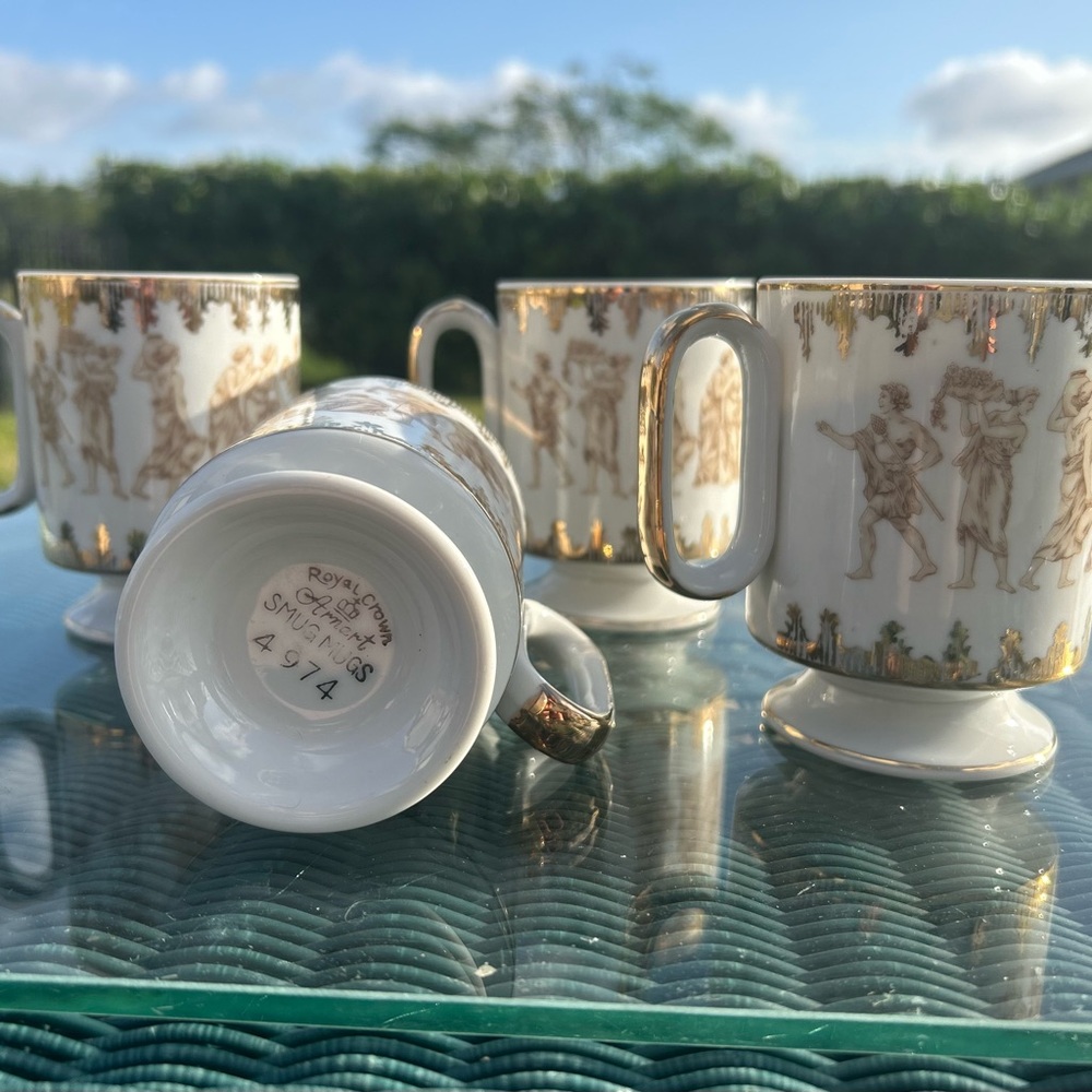 Royal Crown Arnart Set of 4 Smug Mugs #4974 - Picture 5 of 6